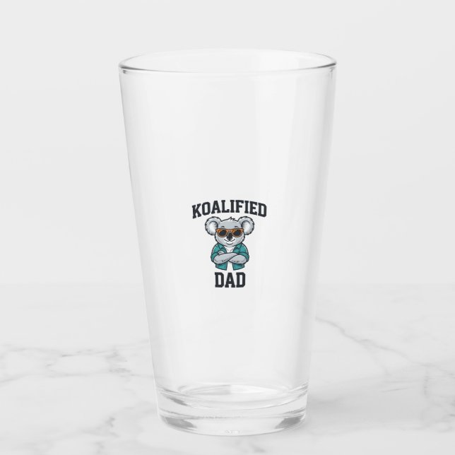 Koalifierad Pappa Söt Koala Pappa Tröja Design_1 Glaskopp (Framsida)
