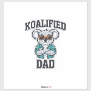 Koalifierad Pappa Söt Koala Pappa Tröja Design_1 Klistermärken