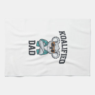 Koalifierad Pappa Söt Koala Pappa Tröja Design_1 Kökshandduk