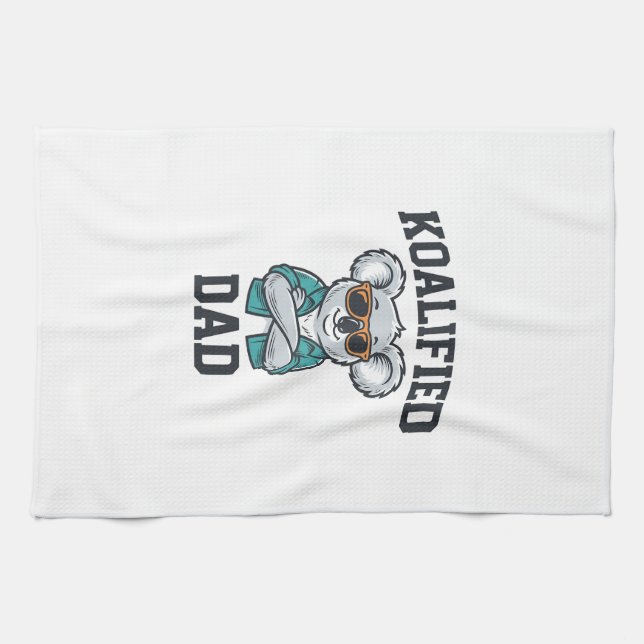 Koalifierad Pappa Söt Koala Pappa Tröja Design_1 Kökshandduk (Horisontell)