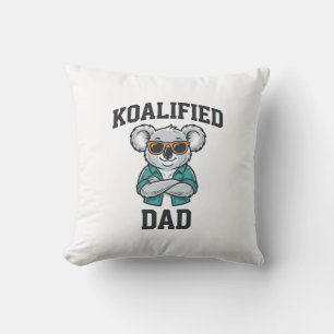 Koalifierad Pappa Söt Koala Pappa Tröja Design_1 Kudde