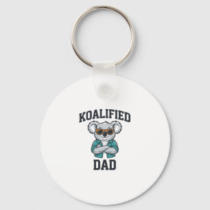 Koalifierad Pappa Söt Koala Pappa Tröja Design_1 Nyckelring