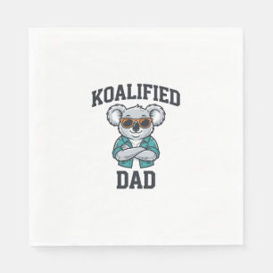 Koalifierad Pappa Söt Koala Pappa Tröja Design_1 Pappersservett
