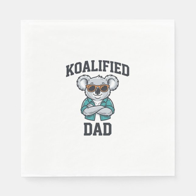 Koalifierad Pappa Söt Koala Pappa Tröja Design_1 Pappersservett (Framsidan)