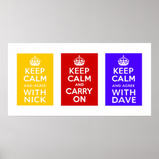 Koalitionsregering ~ Förenade kungariket Poster