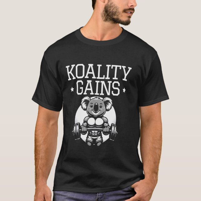Koality gain Funny Koala Interval Training Gym Wo T Shirt (Framsida)