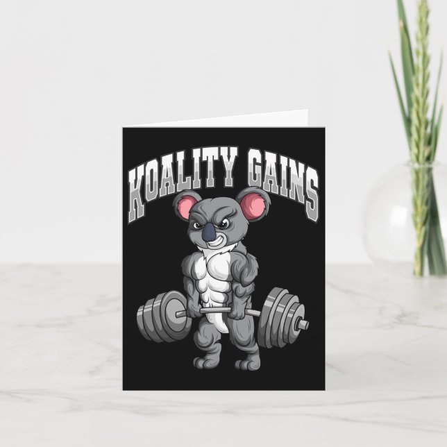 Koality Gains Fitness Gym Koala Bodybuilding Kort (Framsida)