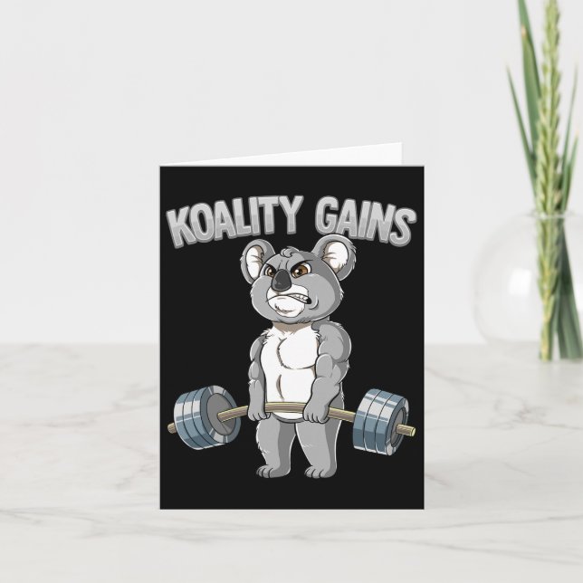 Koality Gains Koala Gym Bodybuilding Kort (Framsida)