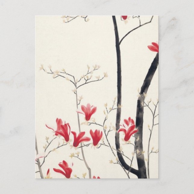 Kobayashi Kokei - Magnolia Träd Vykort (Framsida)