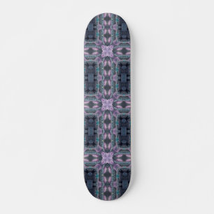 Kobblesten mystisk turkos violett geometri mini skateboard bräda 18,5 cm