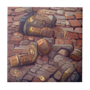 Kobblestones steampunk grafik kakelplatta