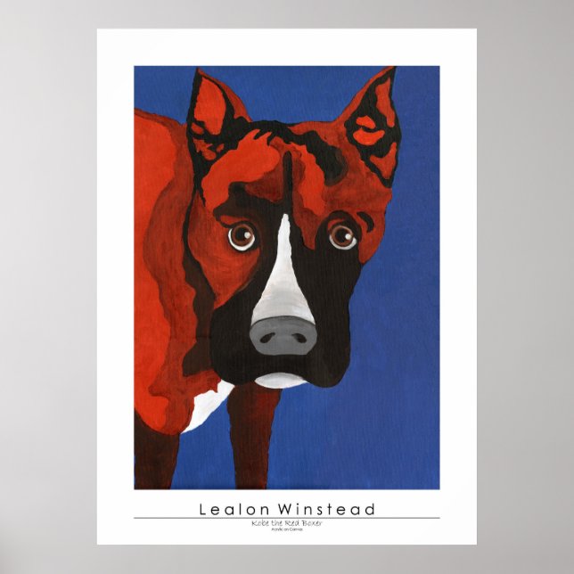 Kobe the Red Boxer Poster (Framsidan)