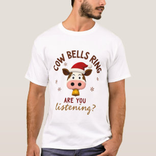 Kobellor Ringar Lyssnar Du, Rolig Ko Jul T Shirt