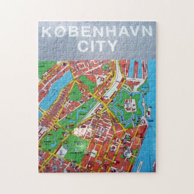 København City karta Pussel (Vertikal)