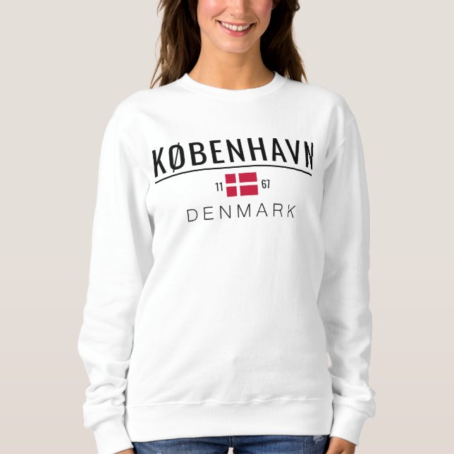 København (Köpenhamn) Danmark 1167 Sweatshirt T Shirt (Framsida)