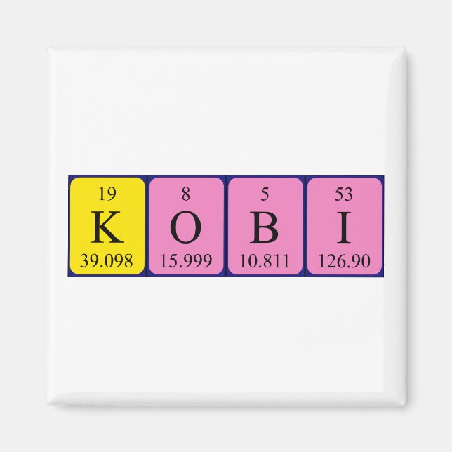 Kobi Periodisk magnet bord namn (Framsidan)