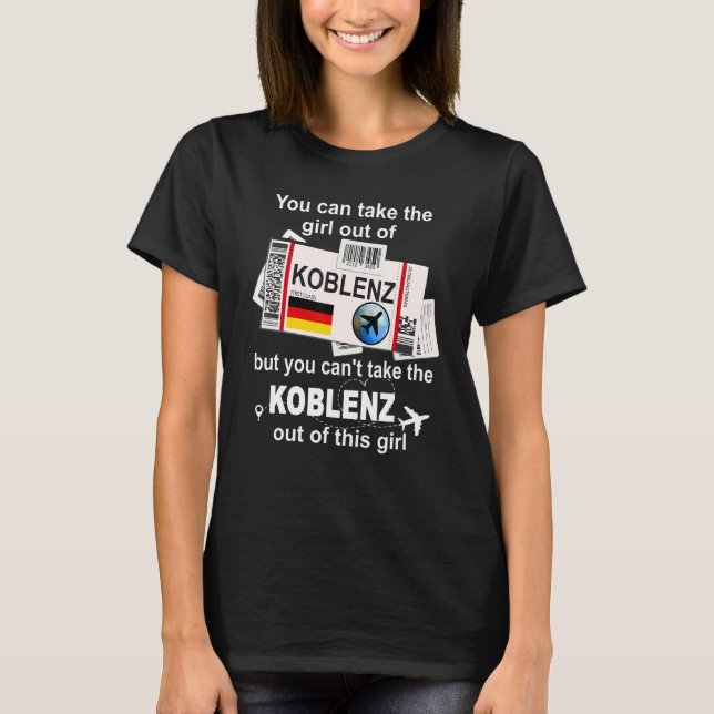 Koblenz Boarding Pass Koblenz Girl Koblenz T Shirt (Framsida)