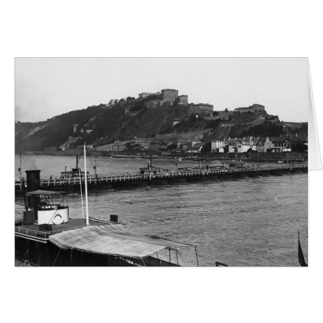 Koblenz, Ehrenbreitstein, 1910 Hälsningskort (Framsidan Horizontal)