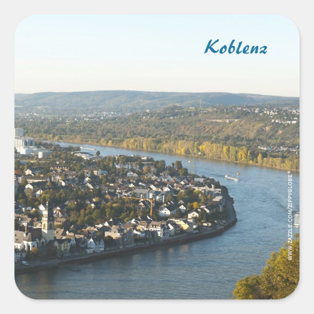 Koblenz Fyrkantigt Klistermärke (Framsida)