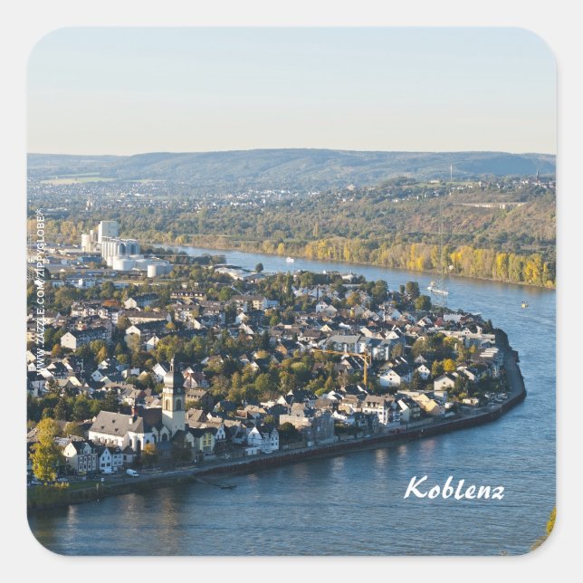 Koblenz Fyrkantigt Klistermärke (Framsida)