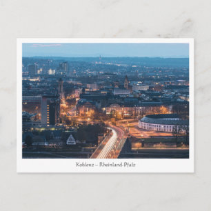 Koblenz på natten vykort