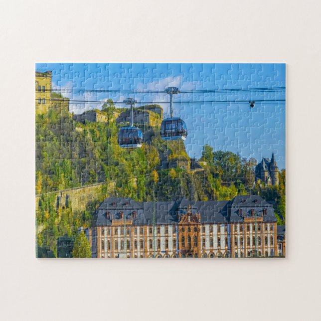 Koblenz Stad Tyskland. Pussel (Horisontell)