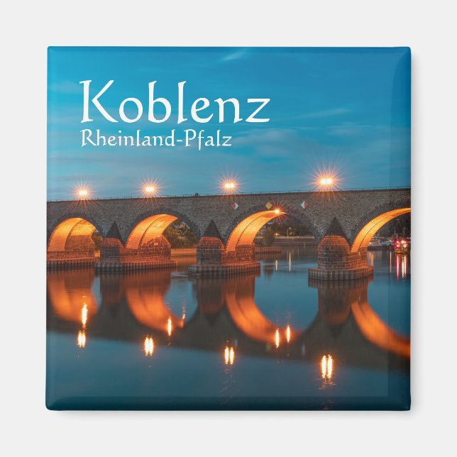 Koblenz Tyskland Magnet (Framsidan)
