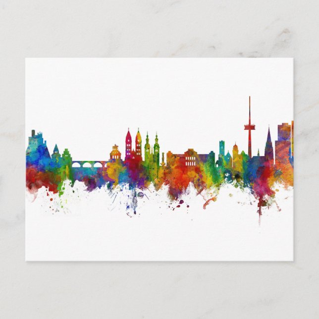 Koblenz Tyskland Skyline Vykort (Framsida)