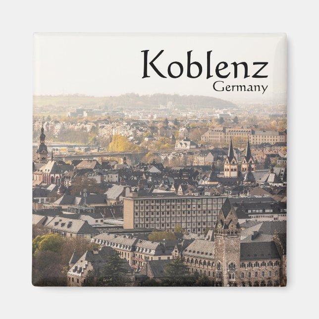 Koblenz Tyskland Souvenir Magnet (Framsidan)