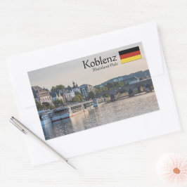 Koblenz Tyskland Souvenir Rektangulärt Klistermärke