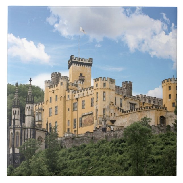 Koblenz, Tysklandare, Stolzenfels Castle, Schloss Kakelplatta (Framsidan)