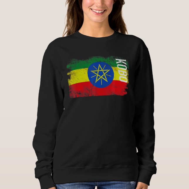 Kobo Etiopien Flagga för etiopier Manar Women Kids T Shirt (Framsida)