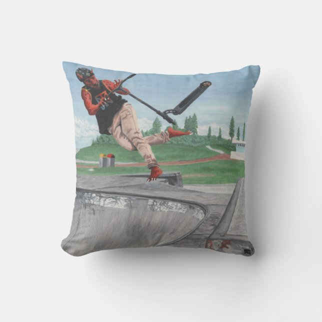 Kobold Kick Scooter Fantasy Art Dekorativ kudde (Framsida)