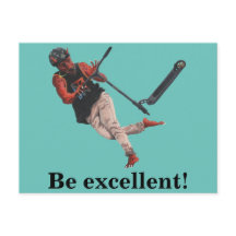 Kobold Kick Scooter Tricks Fantasy Art Postcard