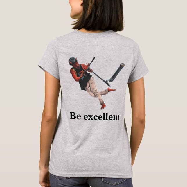 Kobold Kick Scooter Tricks Fantasy Art Shirt T Shirt (Baksida)