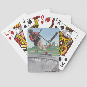 Kobold sparkar sparkcykeltrickfantasin som leker casinokort