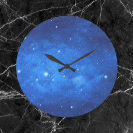 Kobolt Blue Space Stars Vecka Clock Stor Klocka