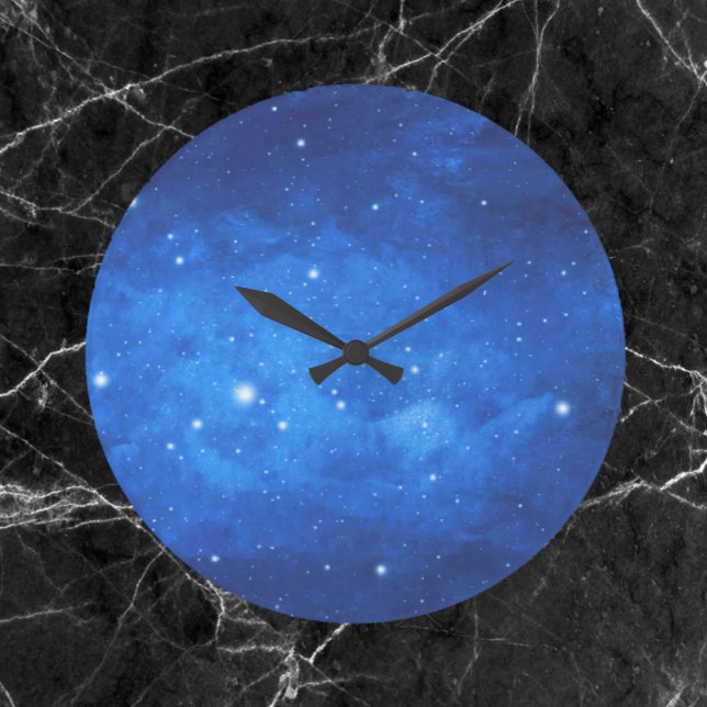 Kobolt Blue Space Stars Vecka Clock Stor Klocka (Skapare uppladdad)
