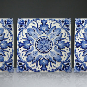Kobolt Iberian Tiles Artistic Portugal Azulejo Kakelplatta