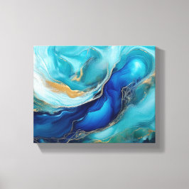 Kobolt och skalad Abstrakt Canvastryck