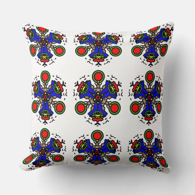 Kobolt Zen Mandala Kudde (Framsida)