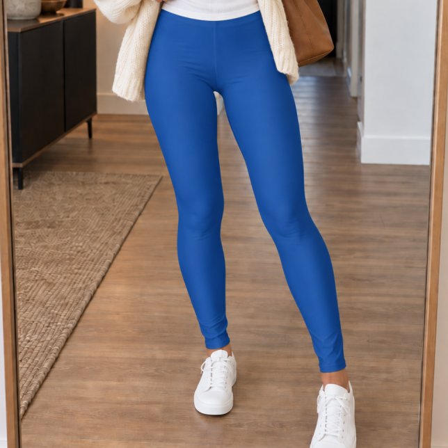 Koboltblå enfärgad leggings (Skapare uppladdad)
