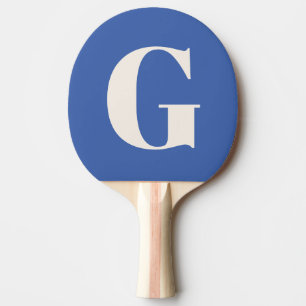 Koboltblå Enkel Djärv Monogram Personlig Gåva Pingisracket