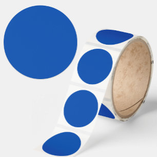 Koboltblå färg solid minimalistisk elegant runt klistermärke