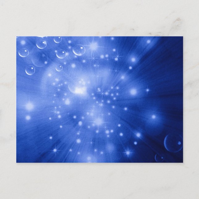 Koboltblå galaxburst vykort (Framsida)