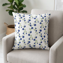 Koboltblå Grön Akvarell Vildblomma