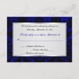 Koboltblå och svart Damaskus-svarskort OSA Kort