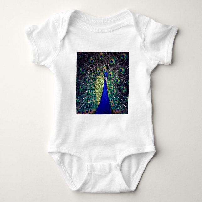 Koboltblå påfågel tee shirt (Framsida)