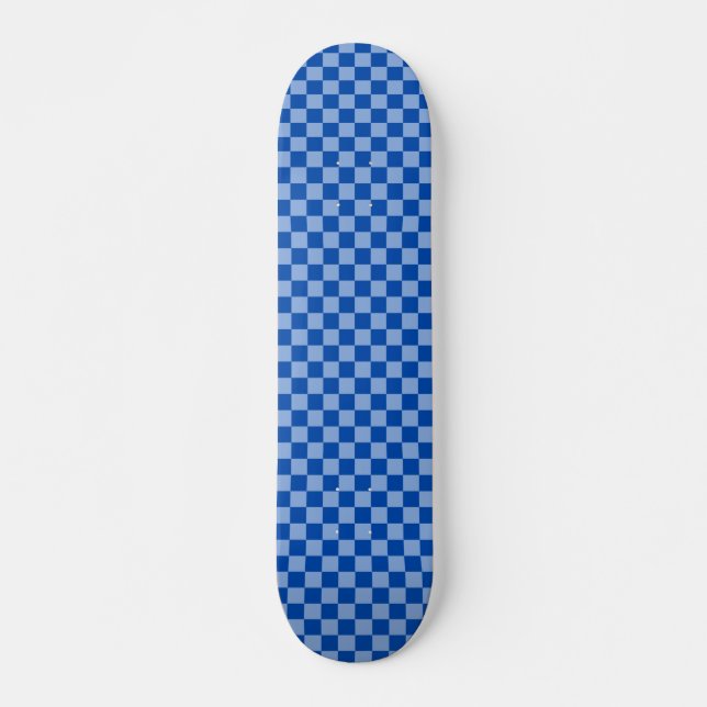 Koboltblå Rutig Mini Skateboard Bräda 18,5 Cm (Framsida)