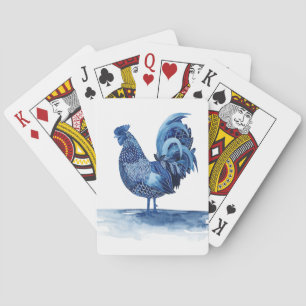Koboltblått Boskap - Tupp Casinokort